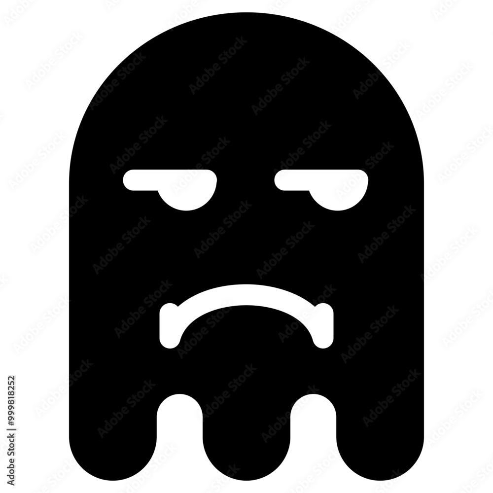 Ghost Emoji Icon. Simple Soul Black Silhouette. Ghost Emoji Icon. Simple Soul Black Silhouette.