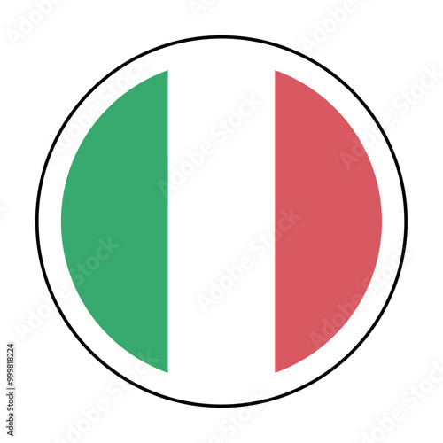 A round icon in the colors of the Italian flag. Free Download A round icon in the colors of the Italian flag.