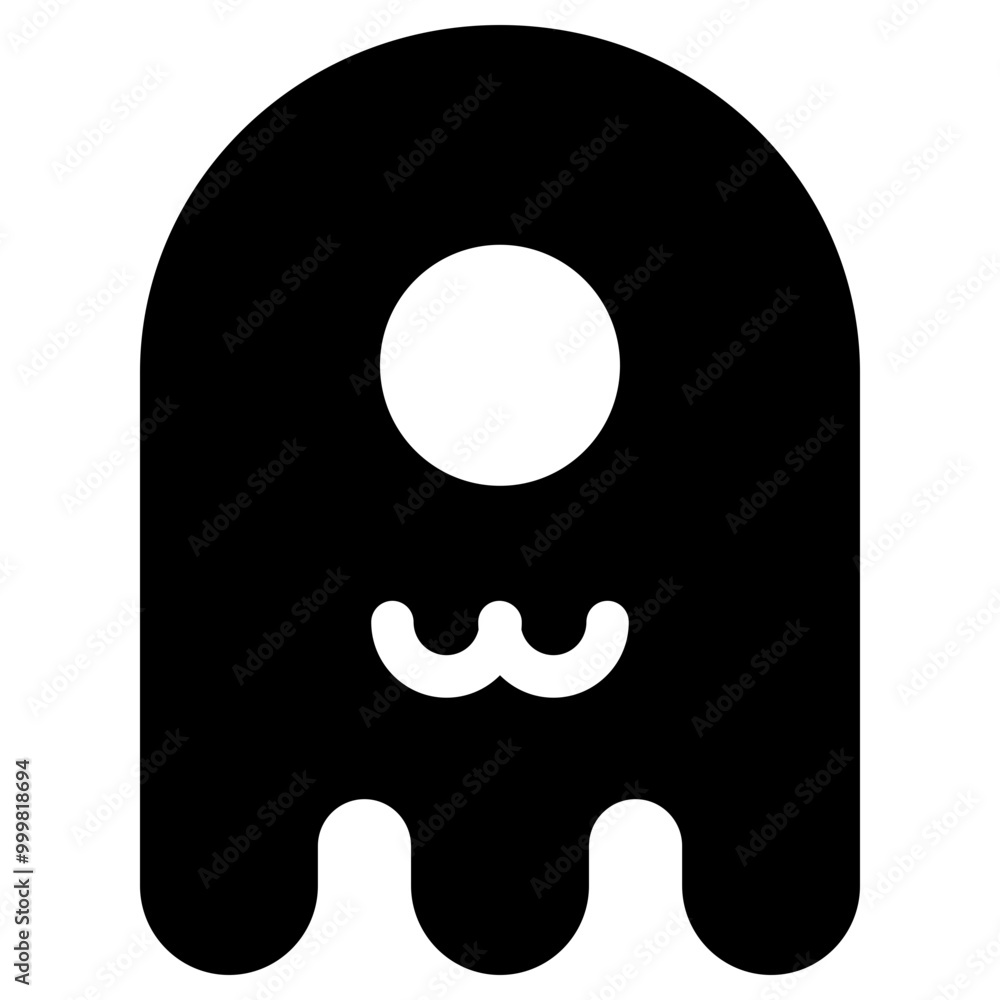 Ghost Emoji Icon. Simple Soul Black Silhouette. Ghost Emoji Icon. Simple Soul Black Silhouette.
