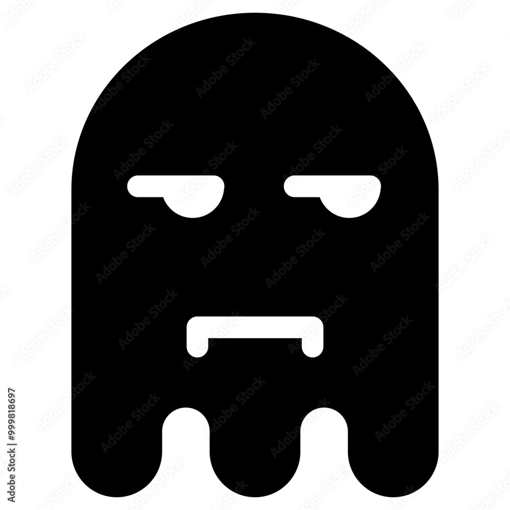Ghost Emoji Icon. Simple Soul Black Silhouette. Ghost Emoji Icon. Simple Soul Black Silhouette.