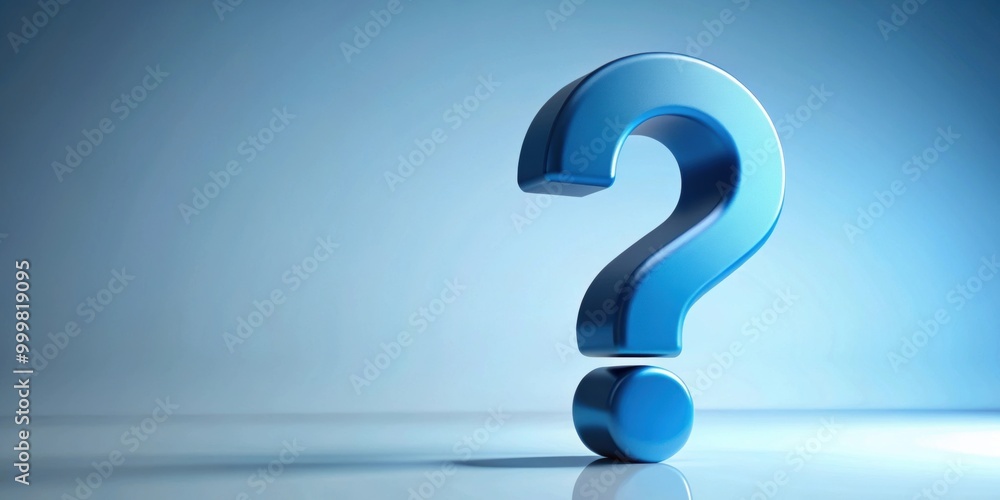render of a large blue question mark symbolizing uncertainty and curiosity, uncertainty, question render of a large blue question mark symbolizing uncertainty and curiosity, uncertainty, question