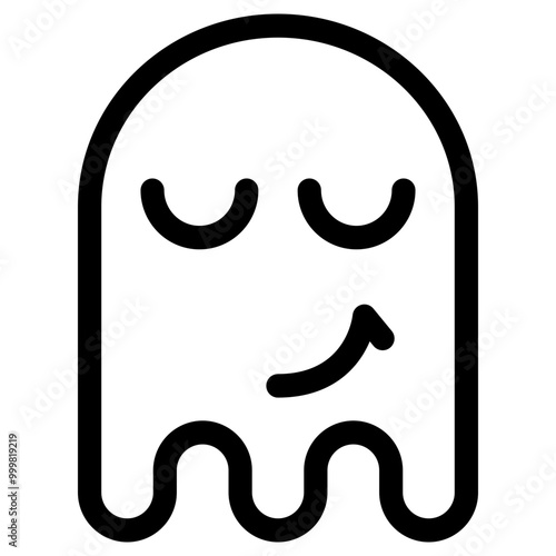 Ghost emoji icon. Simple emoticon vector illustration sign symbol Halloween.