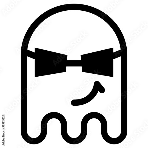 Ghost emoji icon. Simple emoticon vector illustration sign symbol Halloween.