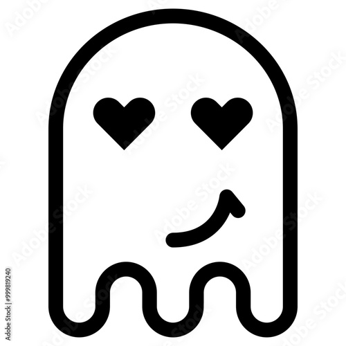 Ghost emoji icon. Simple emoticon vector illustration sign symbol Halloween.