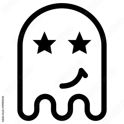 Ghost emoji icon. Simple emoticon vector illustration sign symbol Halloween.