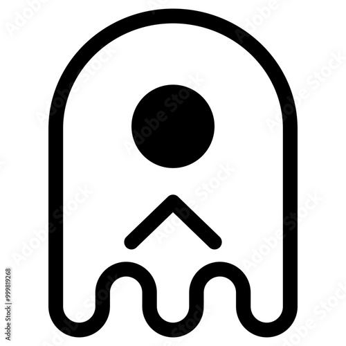 Ghost emoji icon. Simple emoticon vector illustration sign symbol Halloween.