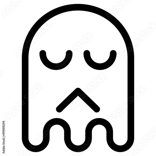 Ghost emoji icon. Simple emoticon vector illustration sign symbol Halloween.
