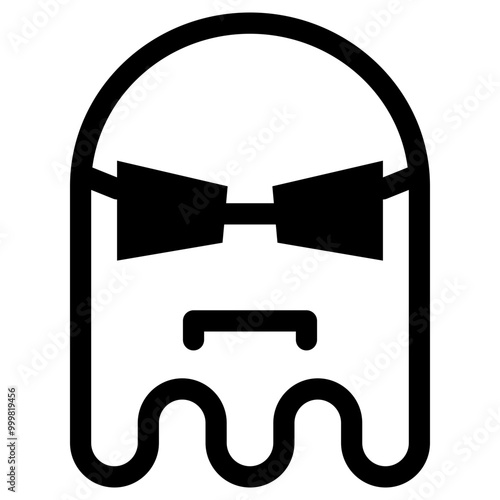 Ghost emoji icon. Simple emoticon vector illustration sign symbol Halloween.