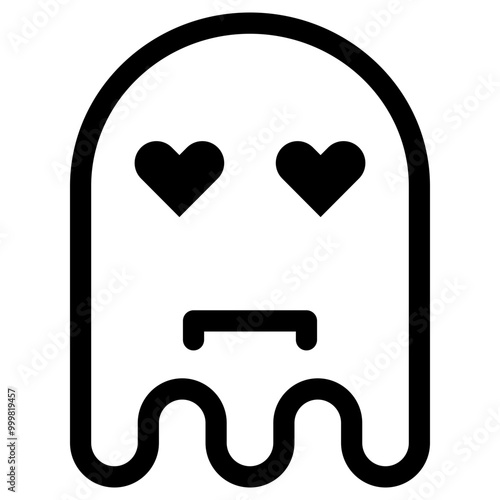 Ghost emoji icon. Simple emoticon vector illustration sign symbol Halloween.
