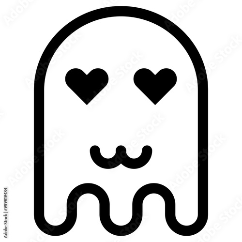 Ghost emoji icon. Simple emoticon vector illustration sign symbol Halloween.