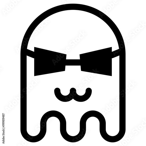 Ghost emoji icon. Simple emoticon vector illustration sign symbol Halloween.