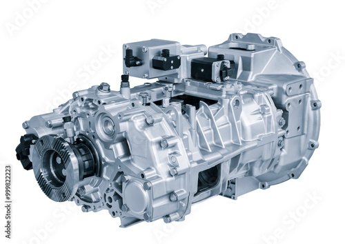 Schilderij op canvas Car automatic transmission open for service, car automatic gearshift isolated on