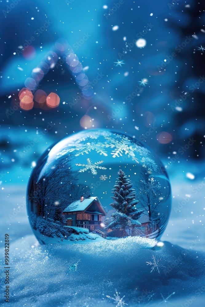 A Snowy Winter Wonderland Captured in a Glass Ball A Snowy Winter Wonderland Captured in a Glass Ball