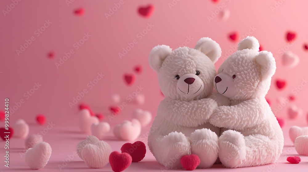 Cute hugging bears which is a symbol of love and romance use for valentines day Cute hugging bears which is a symbol of love and romance use for valentines day