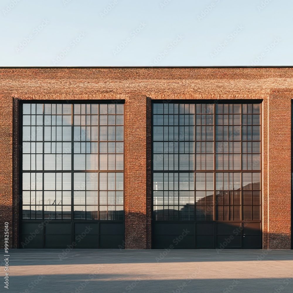 Brick Building with Large Windows Brick Building with Large Windows