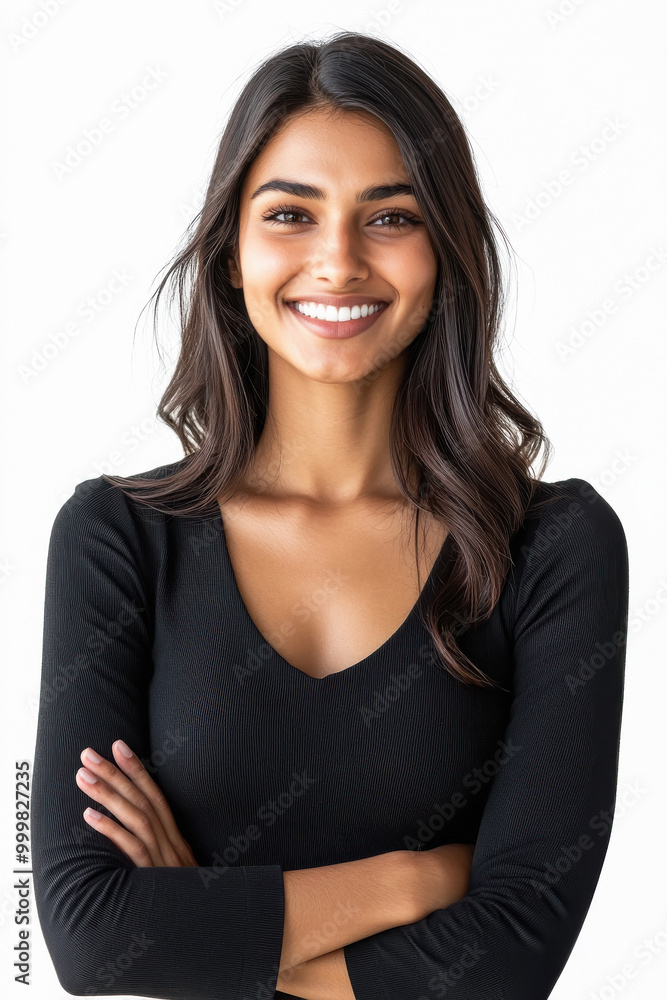 young indian business woman standing confidently young indian business woman standing confidently