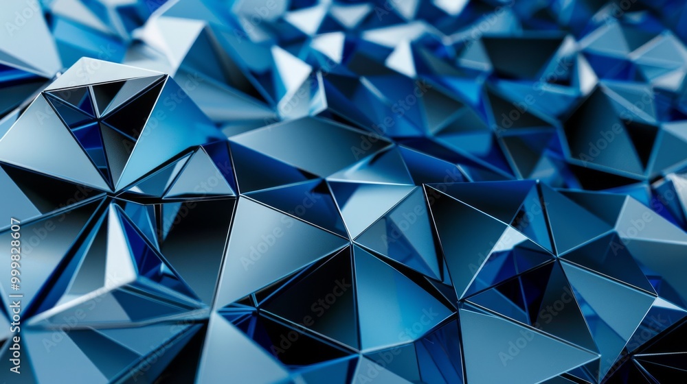 A blue and white image of a pattern of triangles A blue and white image of a pattern of triangles