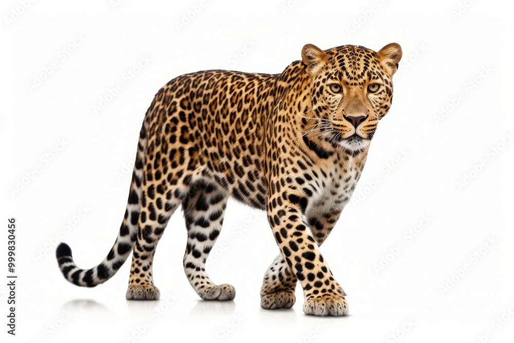 Leopard isolated on white background Leopard isolated on white background