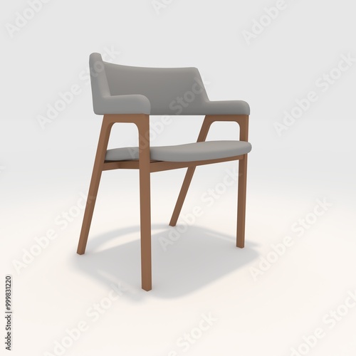 3d render armchair design element. Furniture Collection