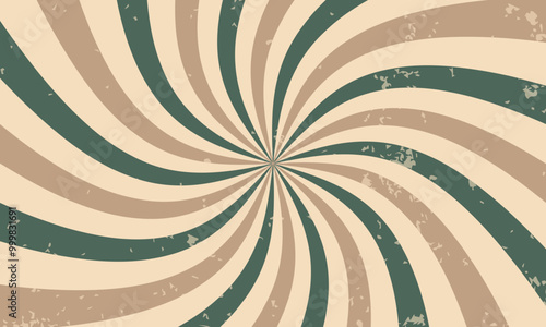 Classic vintage rays sunburst twisted retro background