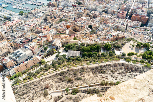 Alicante seen from Santa Barbara Castle, Spain