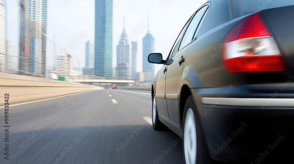 Hybrid Car Driving Through Urban Area Hybrid Car Driving Through Urban Area