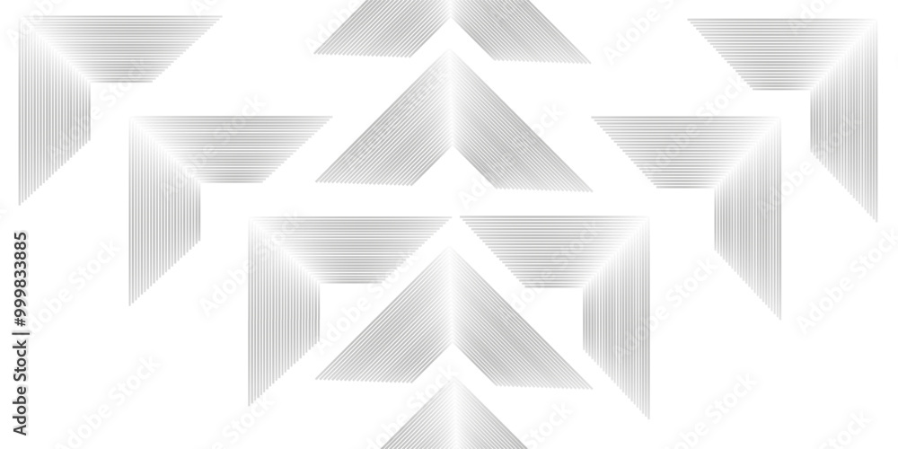 Fototapeta premium White geometric abstract background overlapping layers on bright space with line effect decoration. Square style concept modern graphic design element for banner, flyer, card.