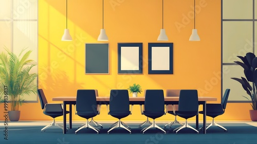 Modern meeting room with copyspace. 