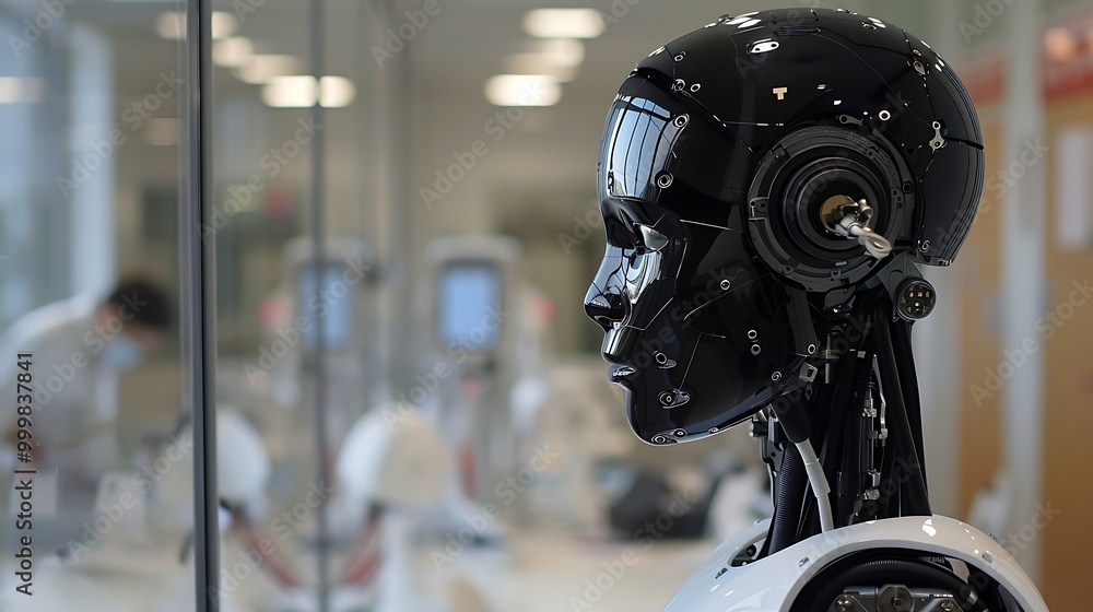 Humanoid robot production facility, advanced robotics business: A state-of-the-art facility produces humanoid robots, combining advanced robotics and AI to create machines capable of complex Humanoid robot production facility, advanced robotics business: A state-of-the-art facility produces humanoid robots, combining advanced robotics and AI to create machines capable of complex