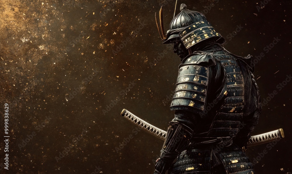 Samurai Warrior in Traditional Armor Samurai Warrior in Traditional Armor