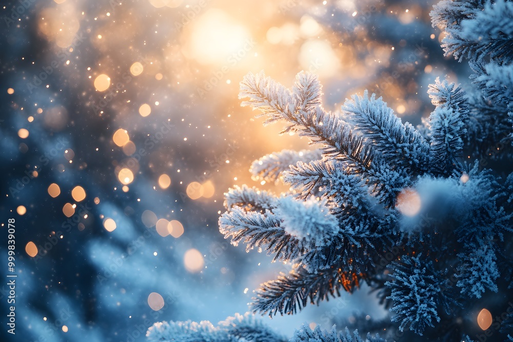 Magical Winter Wonderland with Snowflakes and Sparkling Icicles: Cozy Festive Atmosphere Magical Winter Wonderland with Snowflakes and Sparkling Icicles: Cozy Festive Atmosphere