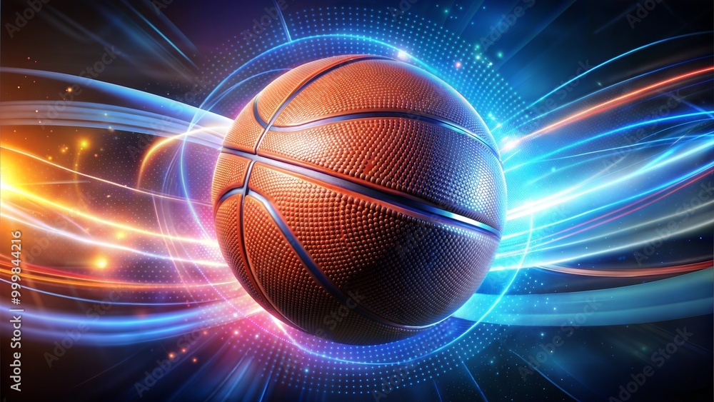 lowing basketball with swirling dynamic energy lowing basketball with swirling dynamic energy