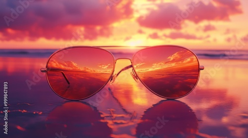 Wallpaper Mural Stylish Sunglasses at Sunset Torontodigital.ca