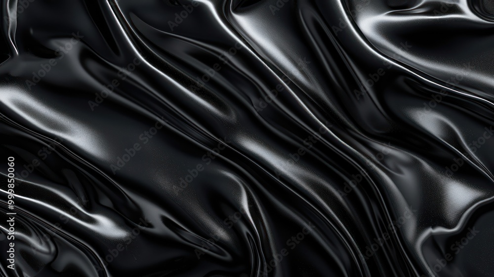 Obraz premium Abstract Black Satin Fabric Background