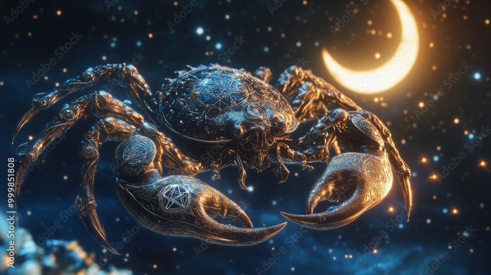 Mystical Crab Under Moonlight Mystical Crab Under Moonlight