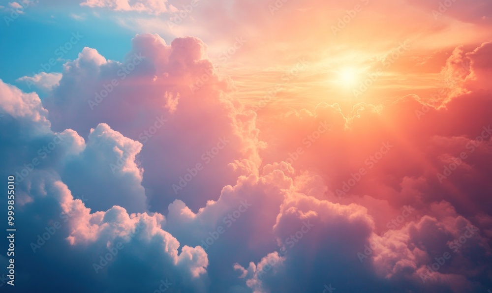 Fototapeta premium Dreamy Sunset Clouds in Sky