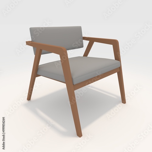 3d render armchair design element. Furniture Collection