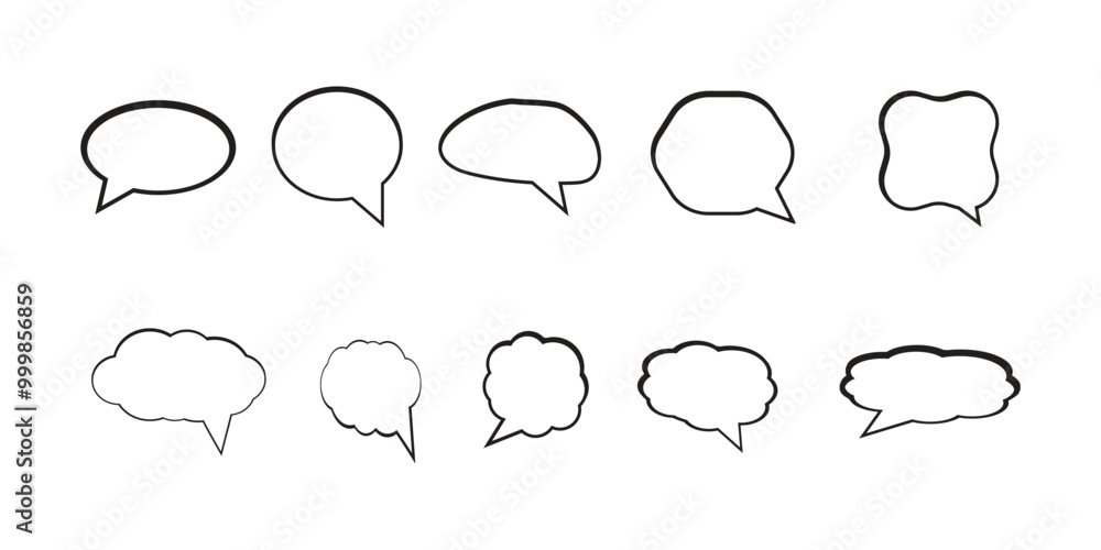 Blank empty speech bubbles vector illustration Blank empty speech bubbles vector illustration