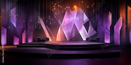 Modern Stage Luxury Award Background. Premium Looking Graphic Template. Royal Look and Feel Banner. Elegant Anniversary Artwork. Elite Event