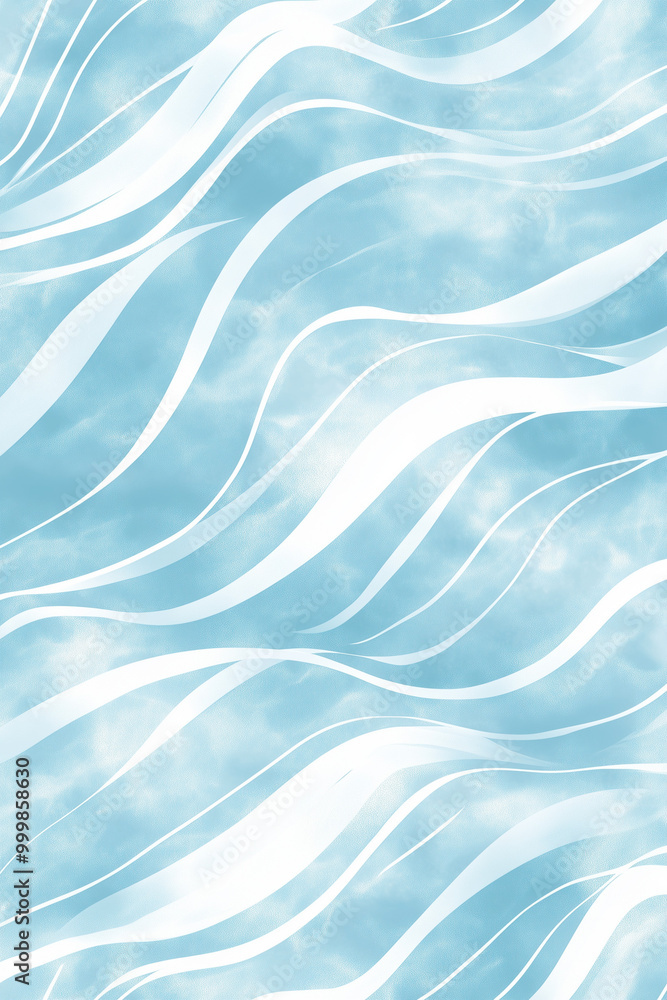 Fototapeta premium Calming Zen Background with Light Blue Waves
