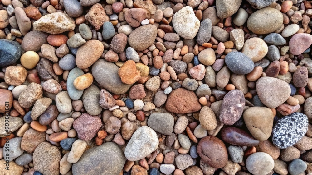 A collection of smooth pebbles in various earthy tones. A collection of smooth pebbles in various earthy tones.
