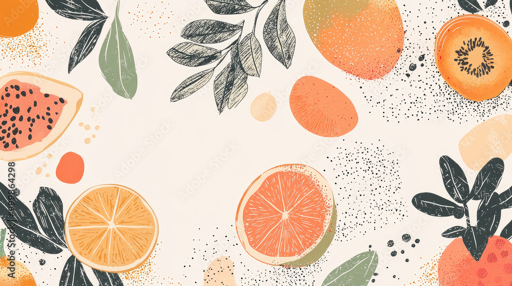 Vector fruits background Vector fruits background