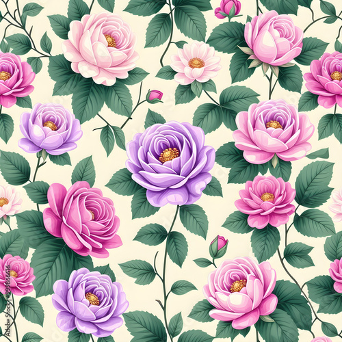 vintage wallpaper with flowers