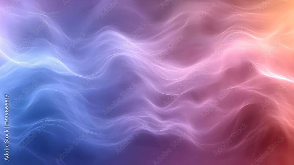 Obraz premium Abstract Wavy Background with Blue and Pink Colors