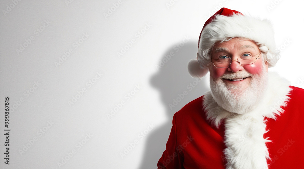 Naklejka premium Santa Claus on a Uniform Background