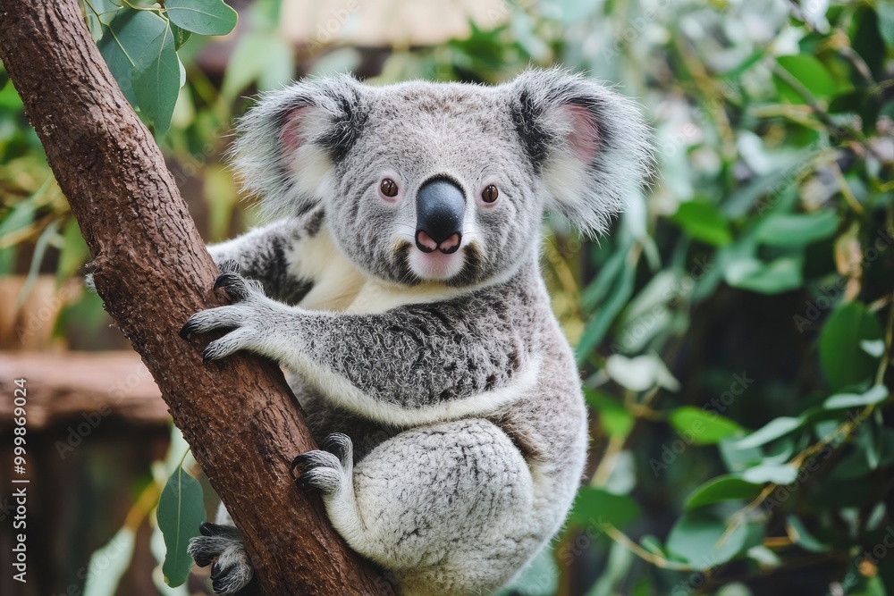 Obraz premium Photogenic Koala looking at the camera ,generative ai