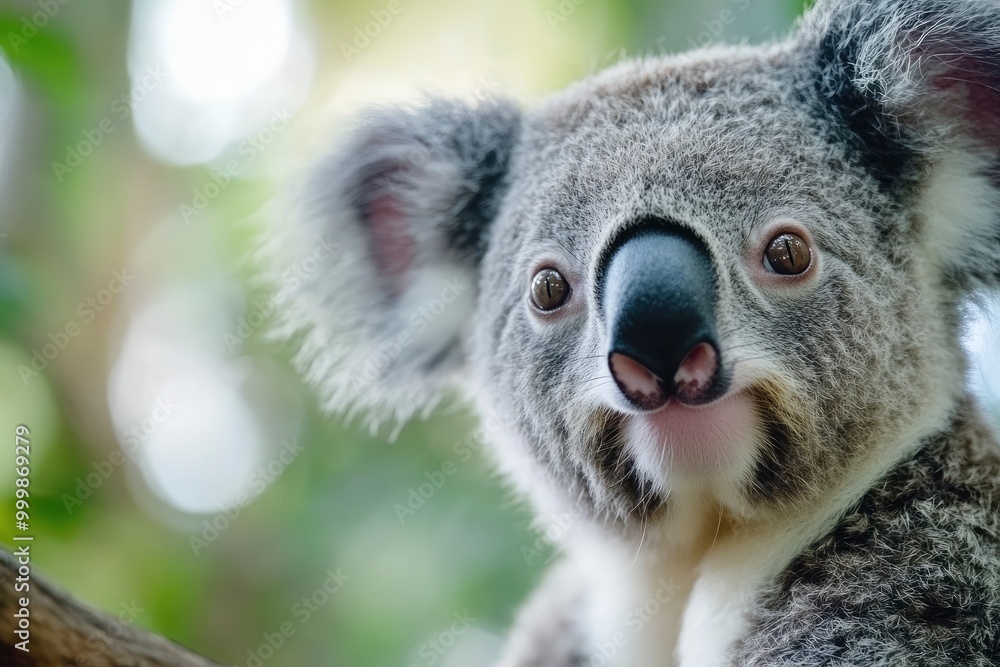 Fototapeta premium Photogenic Koala looking at the camera ,generative ai