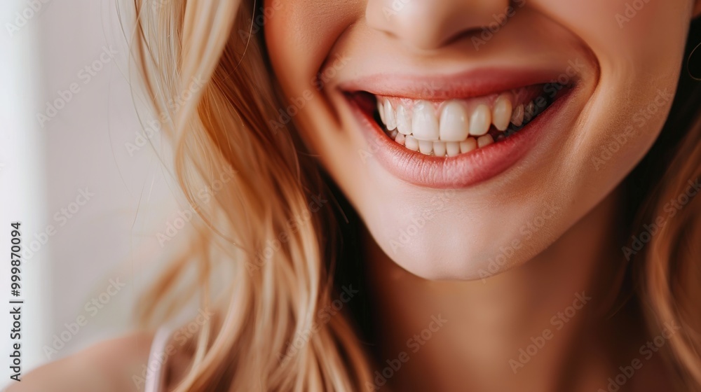 Girl smiling with perfect smile and white teeth Girl smiling with perfect smile and white teeth
