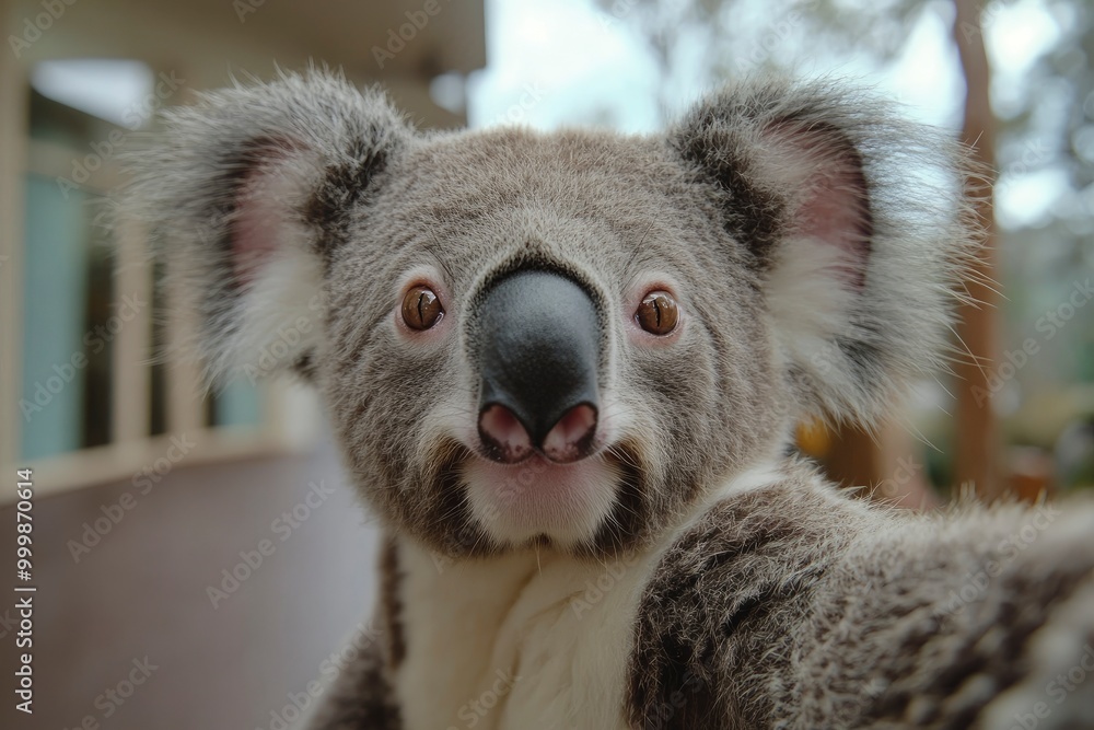 Obraz premium Photogenic Koala looking at the camera ,generative ai