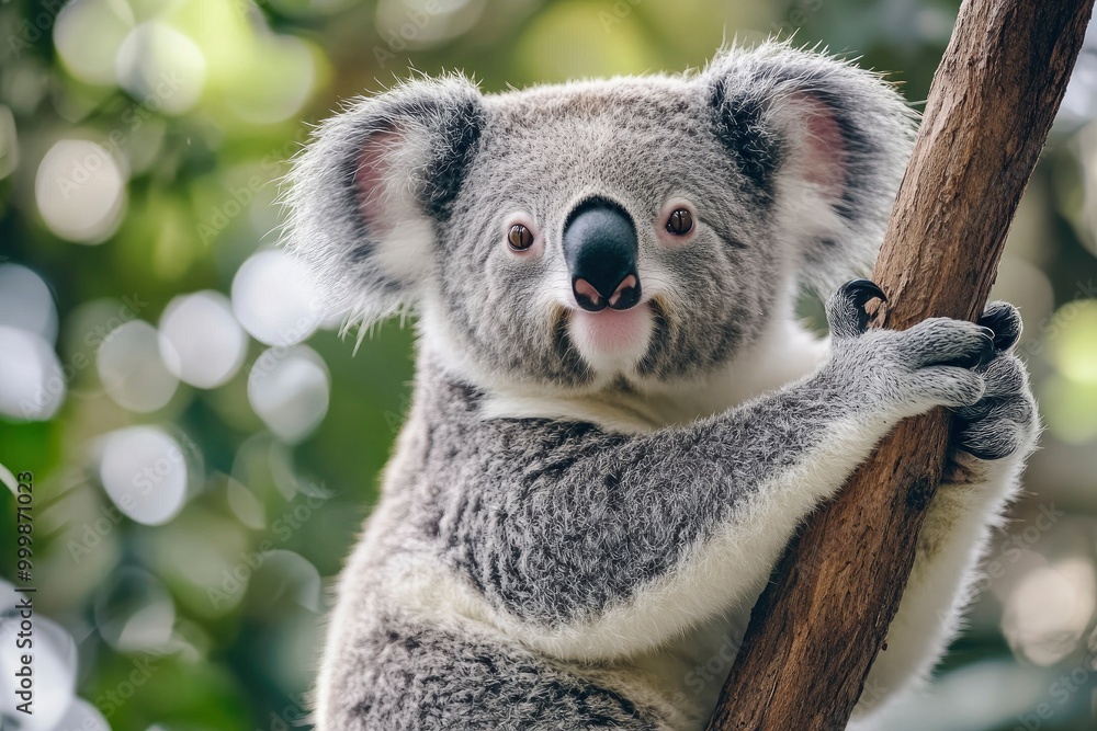 Obraz premium Photogenic Koala looking at the camera ,generative ai